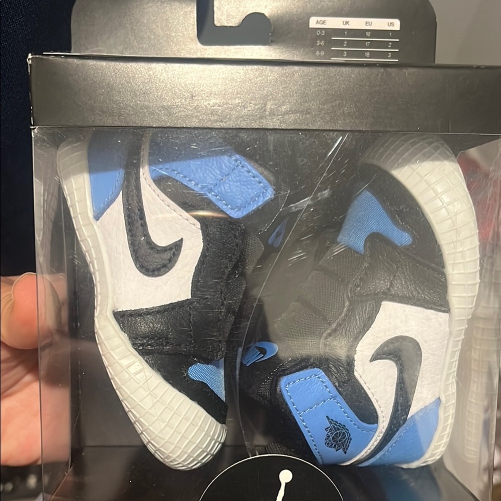 Kids' Black and Blue Sneakers crib bootie